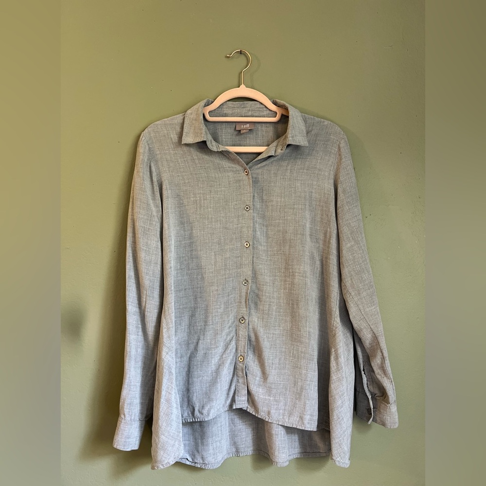 Gray Button-Up Shirt